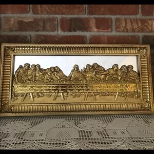 Rare Vintage Last Supper
Gold 3D Mirror
